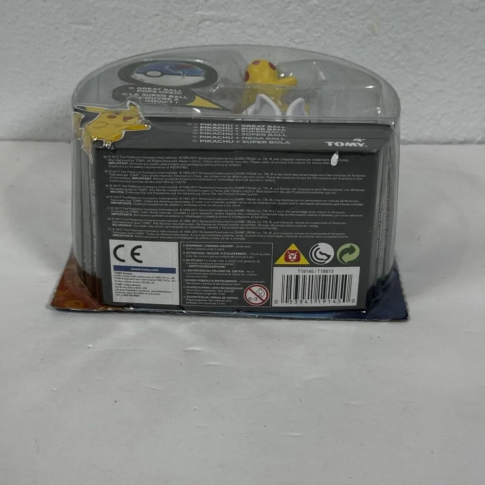 Pikachu Great Ball Pokemon Throw N Pop Figure NEW‎ Sealed Toy TOMY Poke Ball